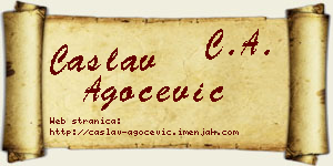 Časlav Agočević vizit kartica